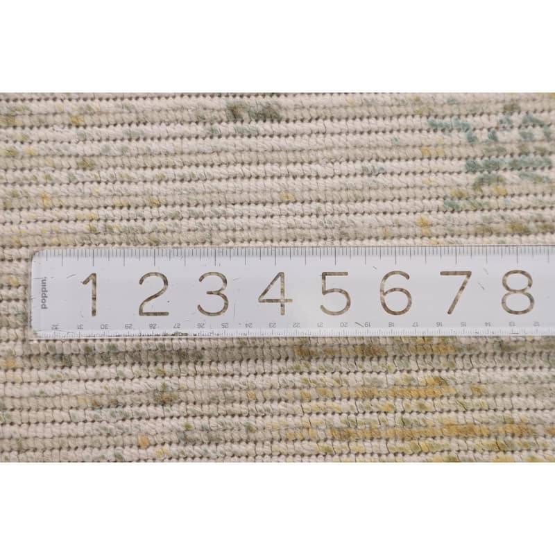 All-Over Abstract Oriental Area Rug Hand-Knotted Wool Carpet - 5'7" x 7'8"