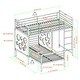 preview thumbnail 8 of 6, Modern Geo Cutout Colorful Twin L-Shaped Bunk Bed, Space-saving, White