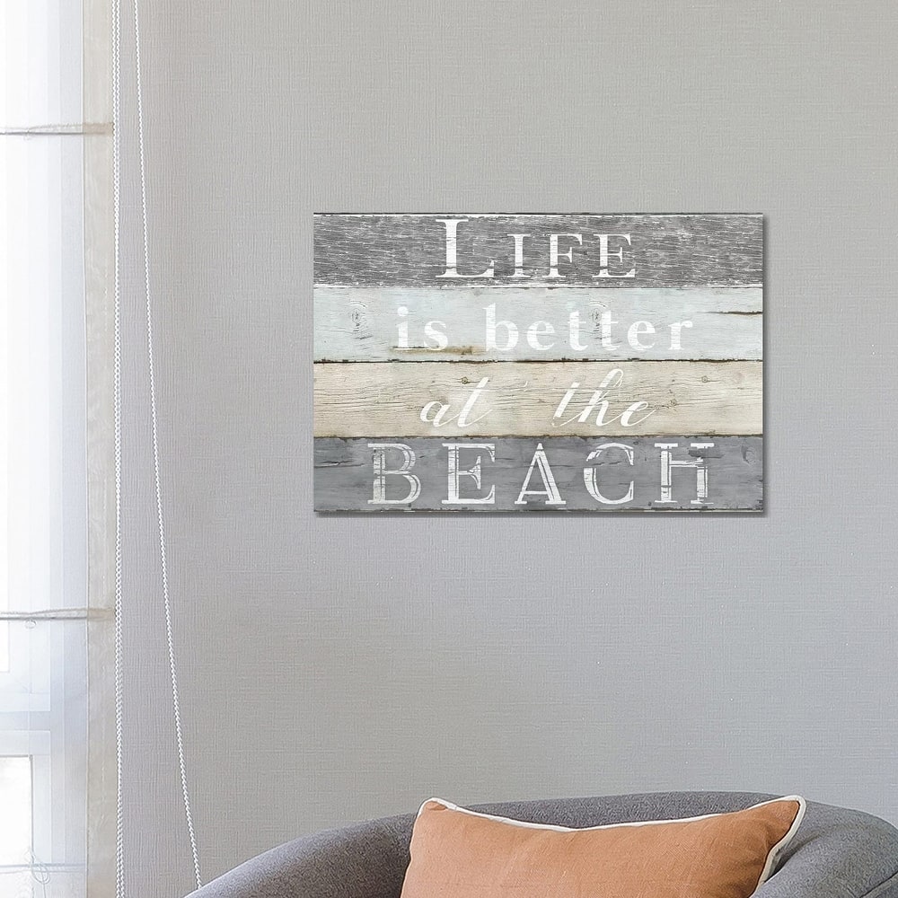 iCanvas "Life Better Beach" by Kelly Donovan Canvas Print