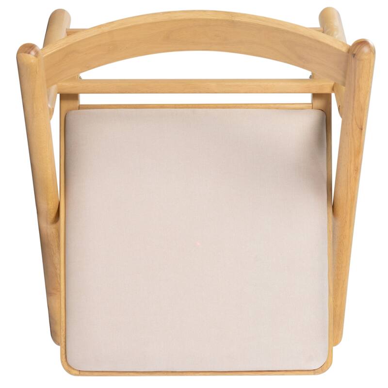 SAFAVIEH Couture Jacie Linen Seat 18-inch Folding Dining Chair [SET of 2] - 21Wx25Dx32H - Natural/White