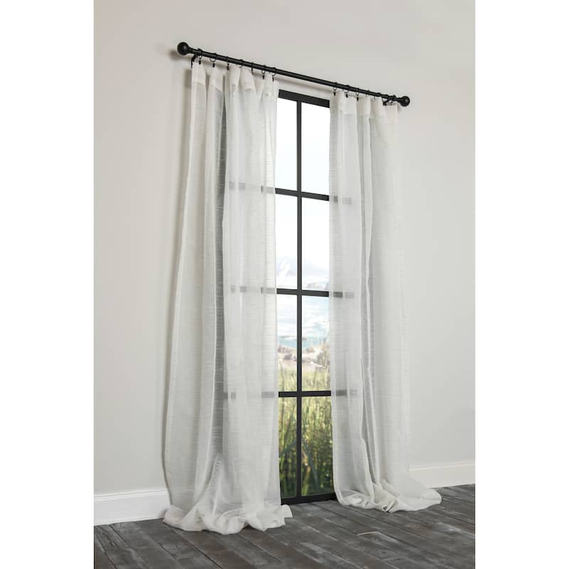 -Adalene Sheer Rod Pocket Curtain Single Panel, 54 by 63-Inch
