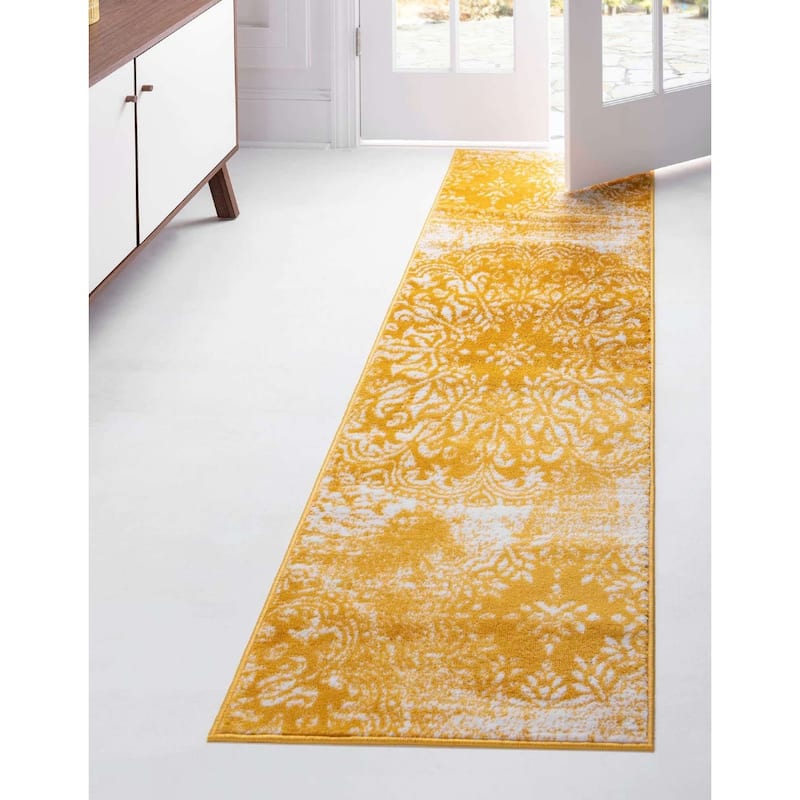 Transitional Fredo Collection Area Rug - 2'x6'7" - Yellow