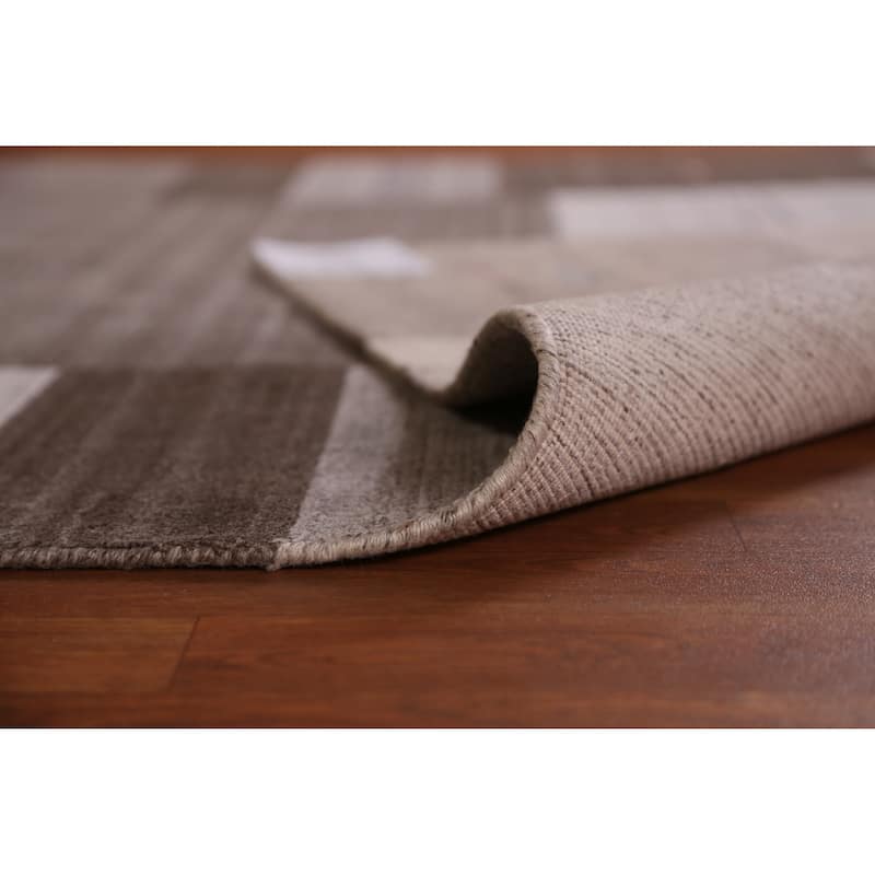 Hand Knotted Oriental 100% Wool Carpet Tribal Geometric Multi-Colored Gabbeh Area Rug - 7' 7'' X 5' 5''
