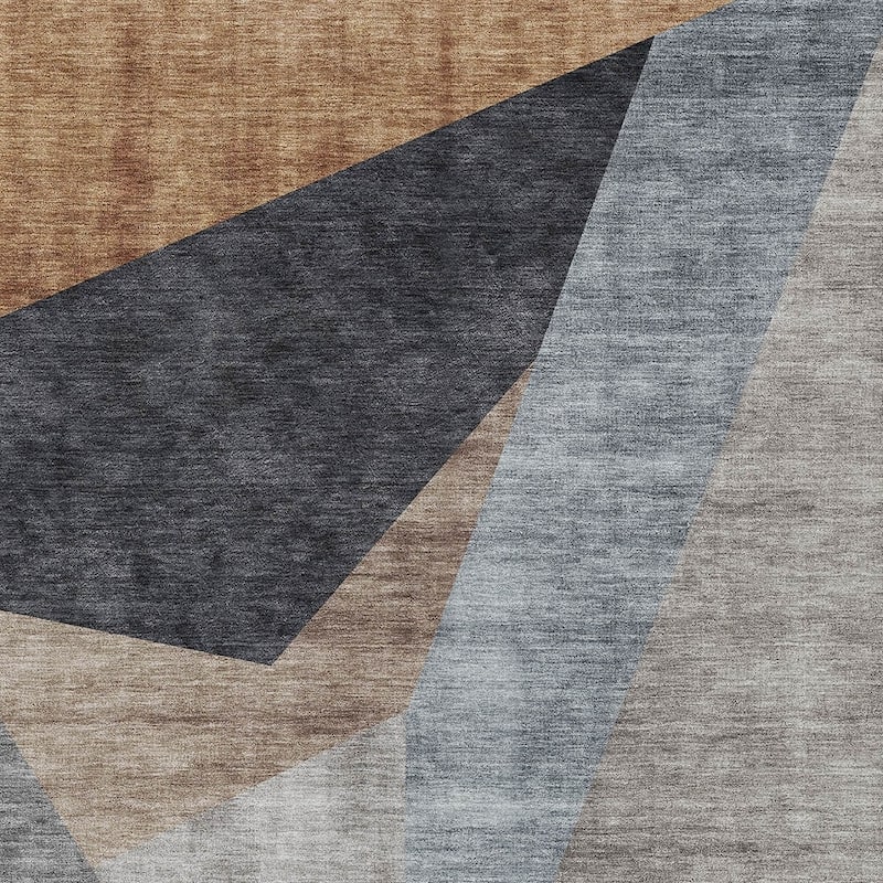 HomeRoots Abstract Transitional Rectangle Outdoor Rug