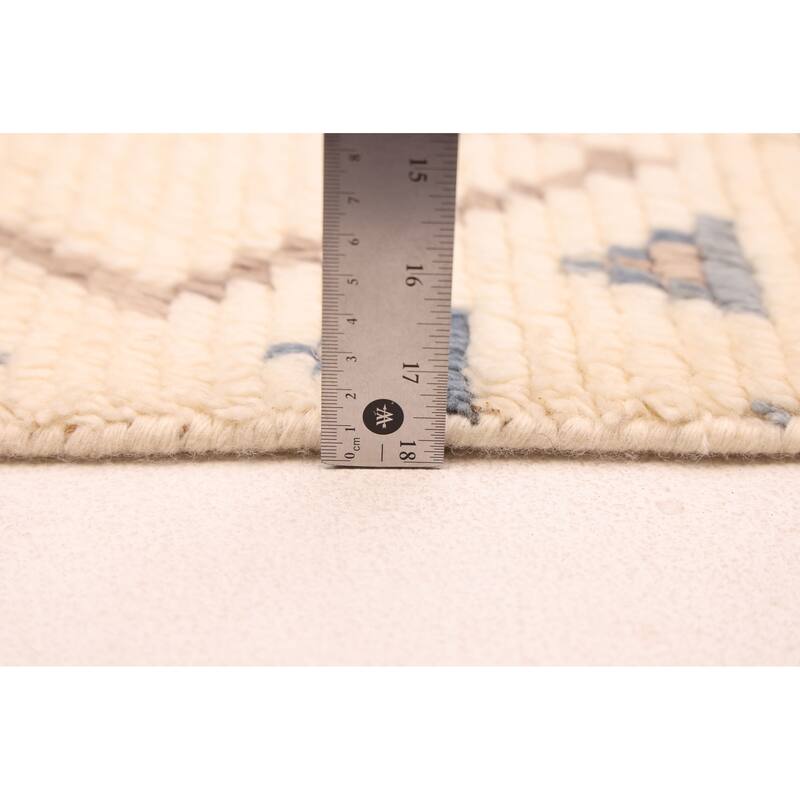 ECARPETGALLERY Hand-knotted Tangier Cream Wool Rug - 5'6 x 7'7