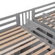 preview thumbnail 9 of 20, Double Twin Loft Beds with Wardrobes and Staircase, Grey - Sturdy & Fun