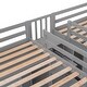 preview thumbnail 10 of 22, Elegant Double Twin Loft Beds with Wardrobes and Staircase, Grey