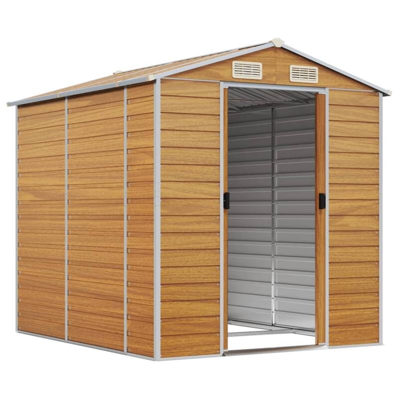 vidaXL Garden Shed Metal Outdoor Storage Shed Anthracite Galvanized Steel