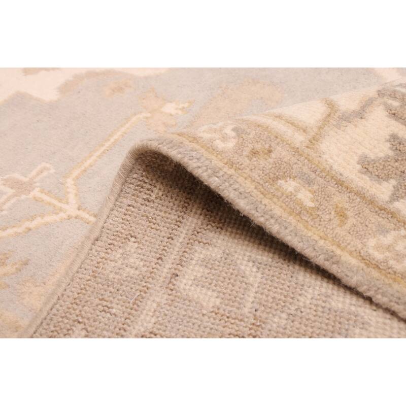 ECARPETGALLERY Hand-knotted Royal Oushak Light Grey Wool Rug - 7'11 x 10'0