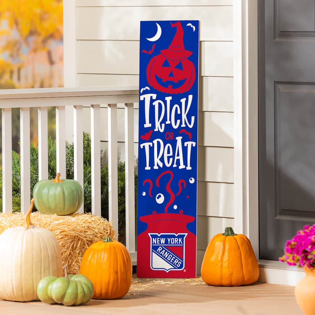 47" Double Sided Seasonal Porch Leaner, New York Rangers - 47" x 11.25"
