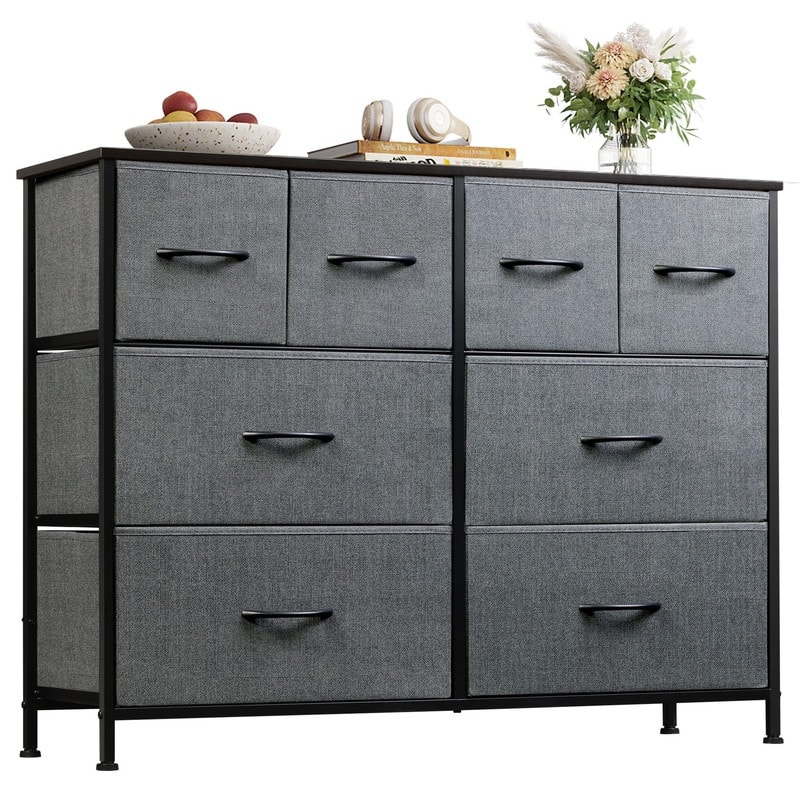 Dresser for Bedroom with 8 Drawers - Dark Grey