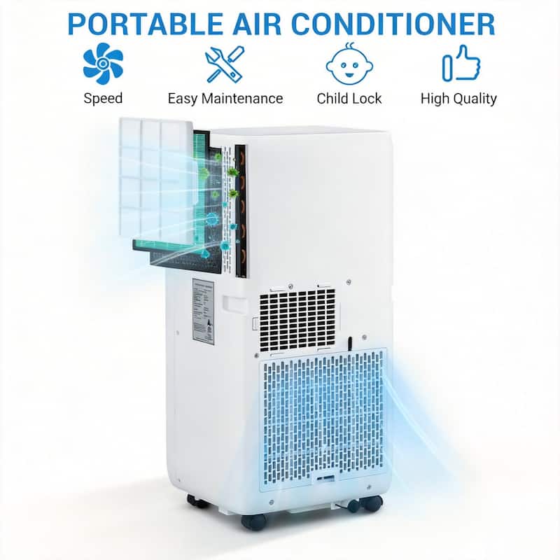8000 BTU Portable Air Conditioners, Cools Up to 350 Sq ft