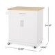 preview thumbnail 27 of 33, Batavia Indoor Kitchen Cart with Wheels by Christopher Knight Home