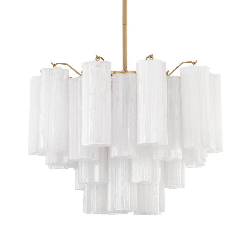 Crystorama Lighting Group ADD-306-WH Addis 6 Light 20" Wide Waterfall - Aged Brass