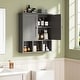 preview thumbnail 19 of 54, Futzca Bathroom Cabinet Wall Mounted, Storage Cabinet with Doors and Shelves