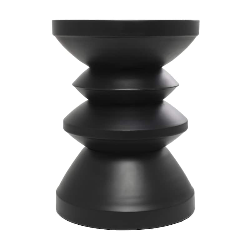 Metal Art Deco Inspired Side End Accent Table - Copper or Black - Roche River Decor