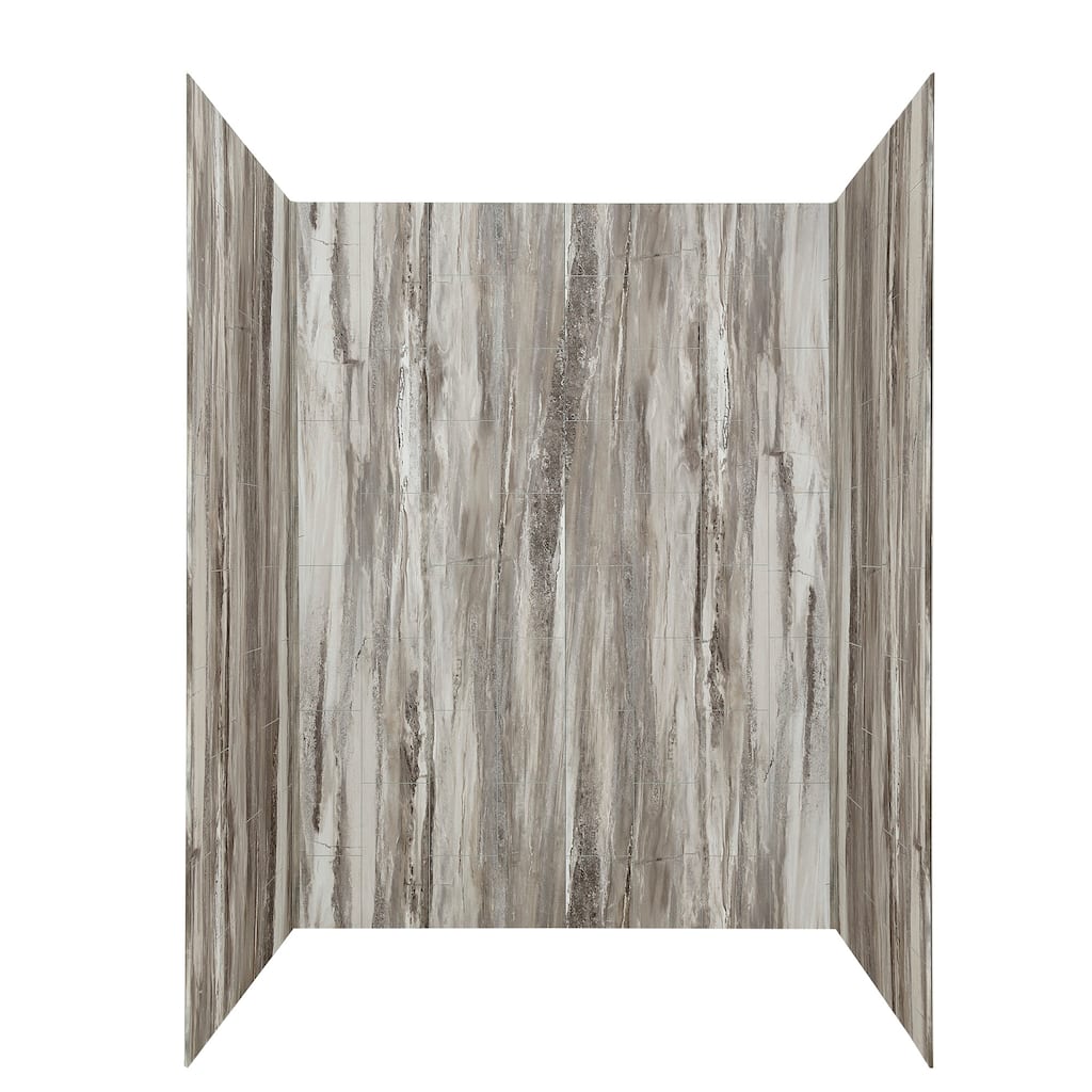 Palisade 78in x 60in x 30in Waterproof Vinyl Shower Surround Kit with Accessories