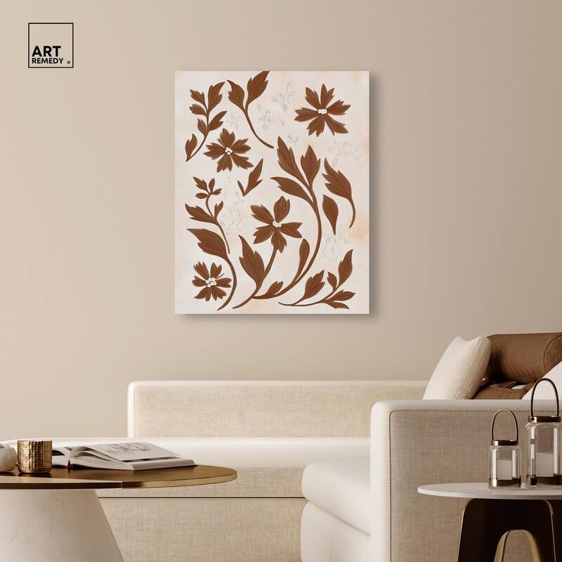 Sepia Sepal II Canvas by Art Remedy, Gallery Wrapped