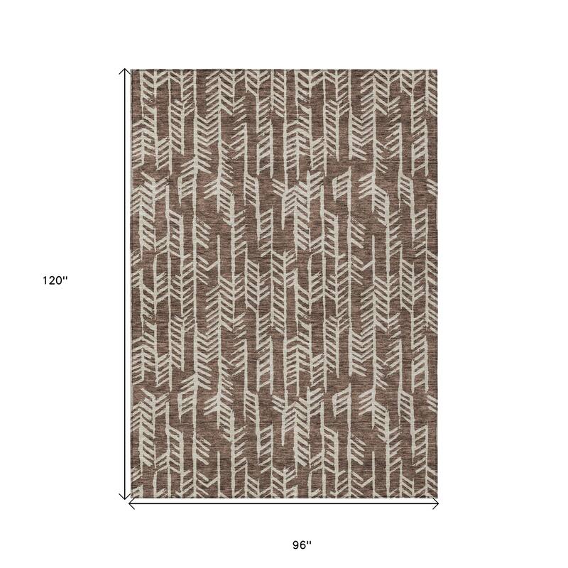 HomeRoots Tribal Transitional Rectangle Outdoor Rug