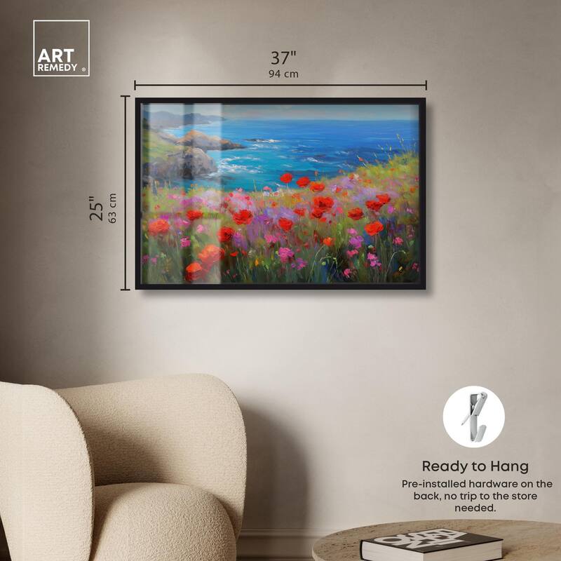 Ocean View Bloom II Shadowbox by Art Remedy
