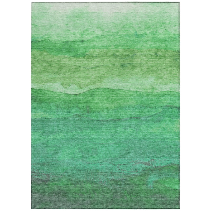 HomeRoots Abstract Modern Rectangle Outdoor Rug