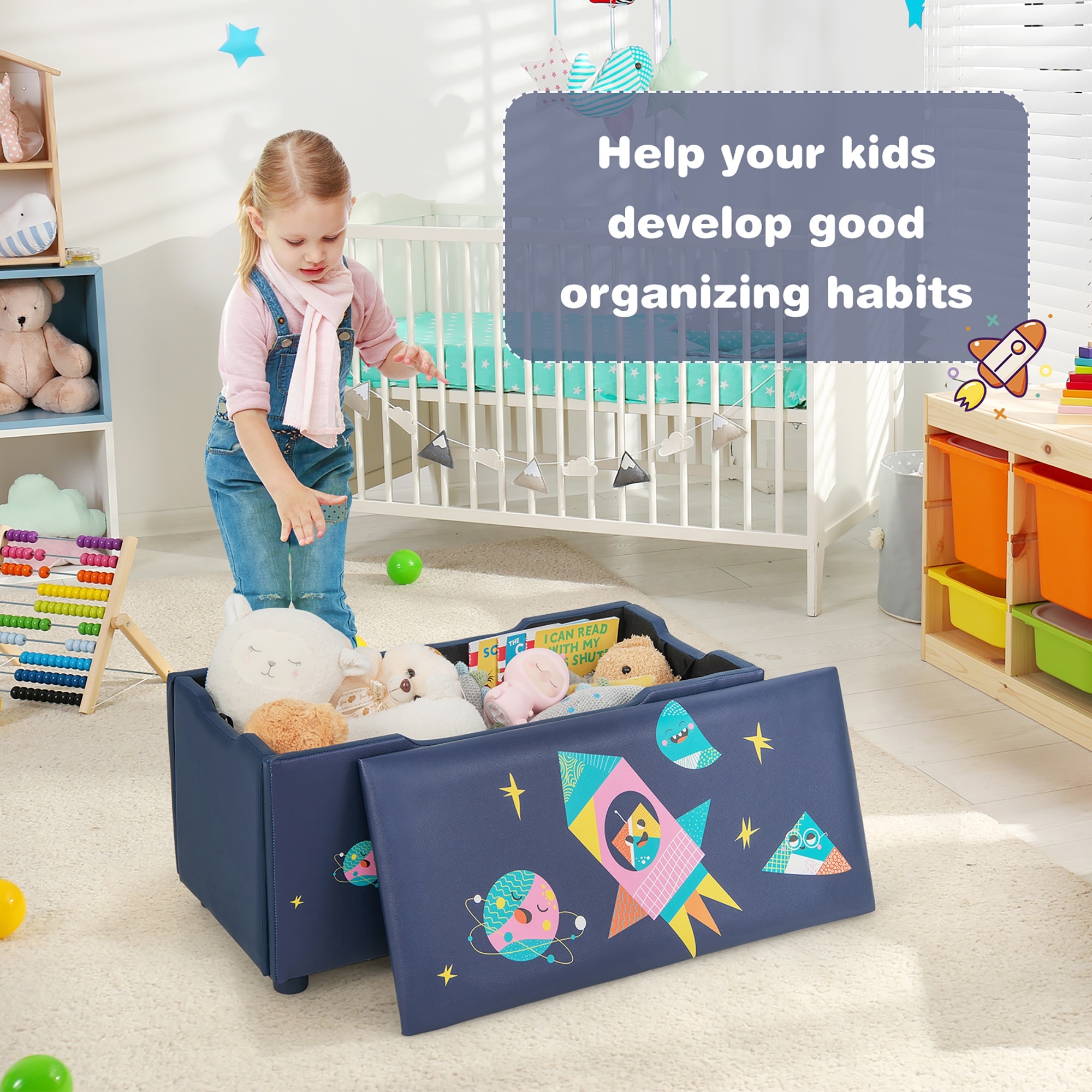 Upholstered toy discount chest