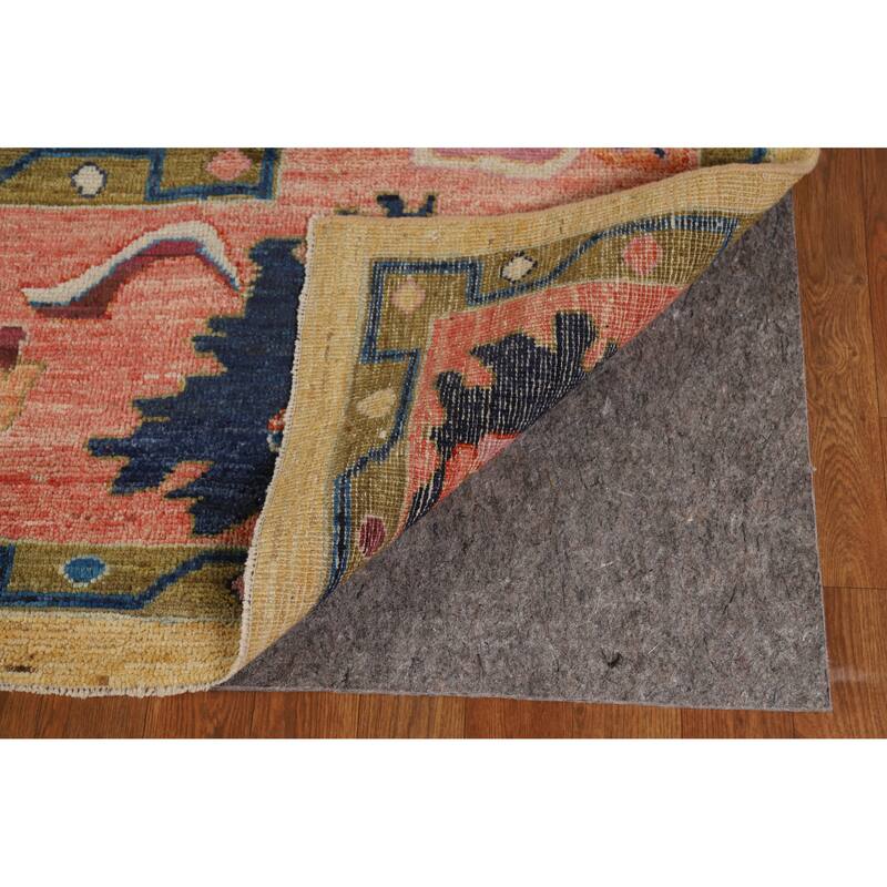 Yellow Oushak Turkish Area Rug Hand-Knotted Vegetable Dye Wool Carpet - 8'11" x 12'11"