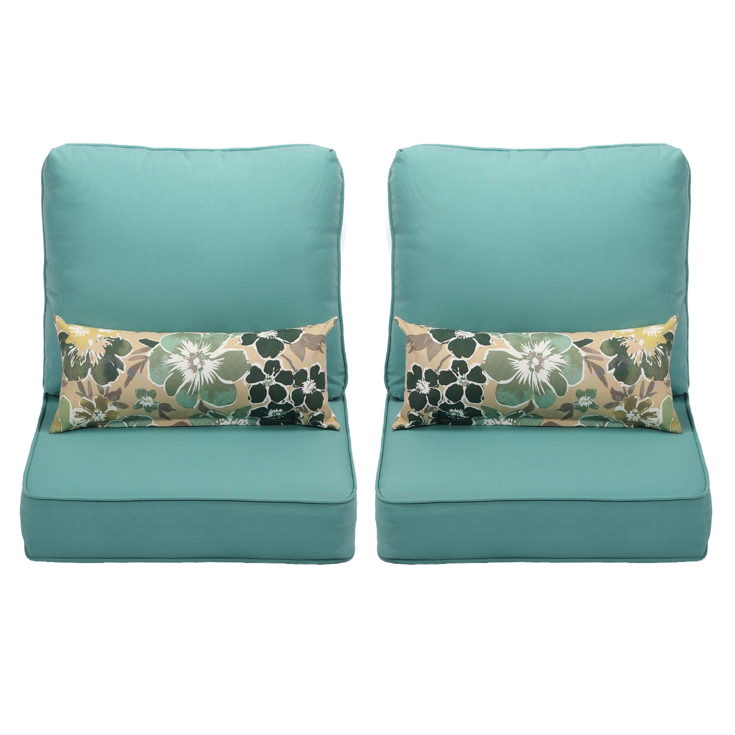 Aoodor 22 x 24 Outdoor Deep Seat Chair Cushion Set Set of 2 Seats 2 Backs 2 Pillows N A Bed Bath Beyond 37156734