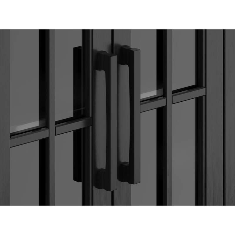 Bridgevine Home Modern Farmhouse 96 inch TV Stand Console for TVs up to 100 inches, No Assembly Requried, Two-Tone Finish