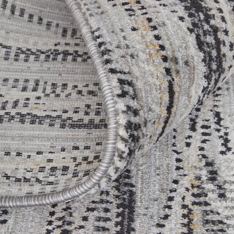 Grand Bazaar Maxin Machine Made Abstract Modern Area Rug