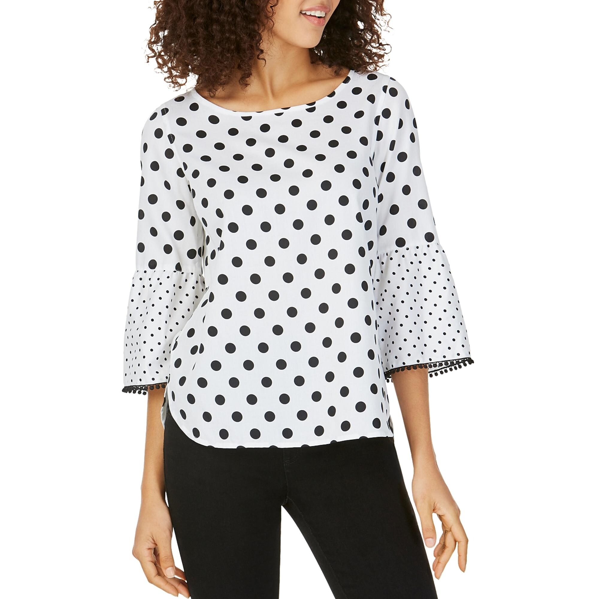 polka dot womens blouse