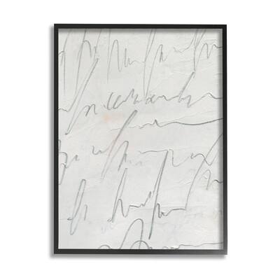 Stupell Contemporary Cursive Script Abstract Scribble Words Framed Wall Art, Design by Emma Caroline