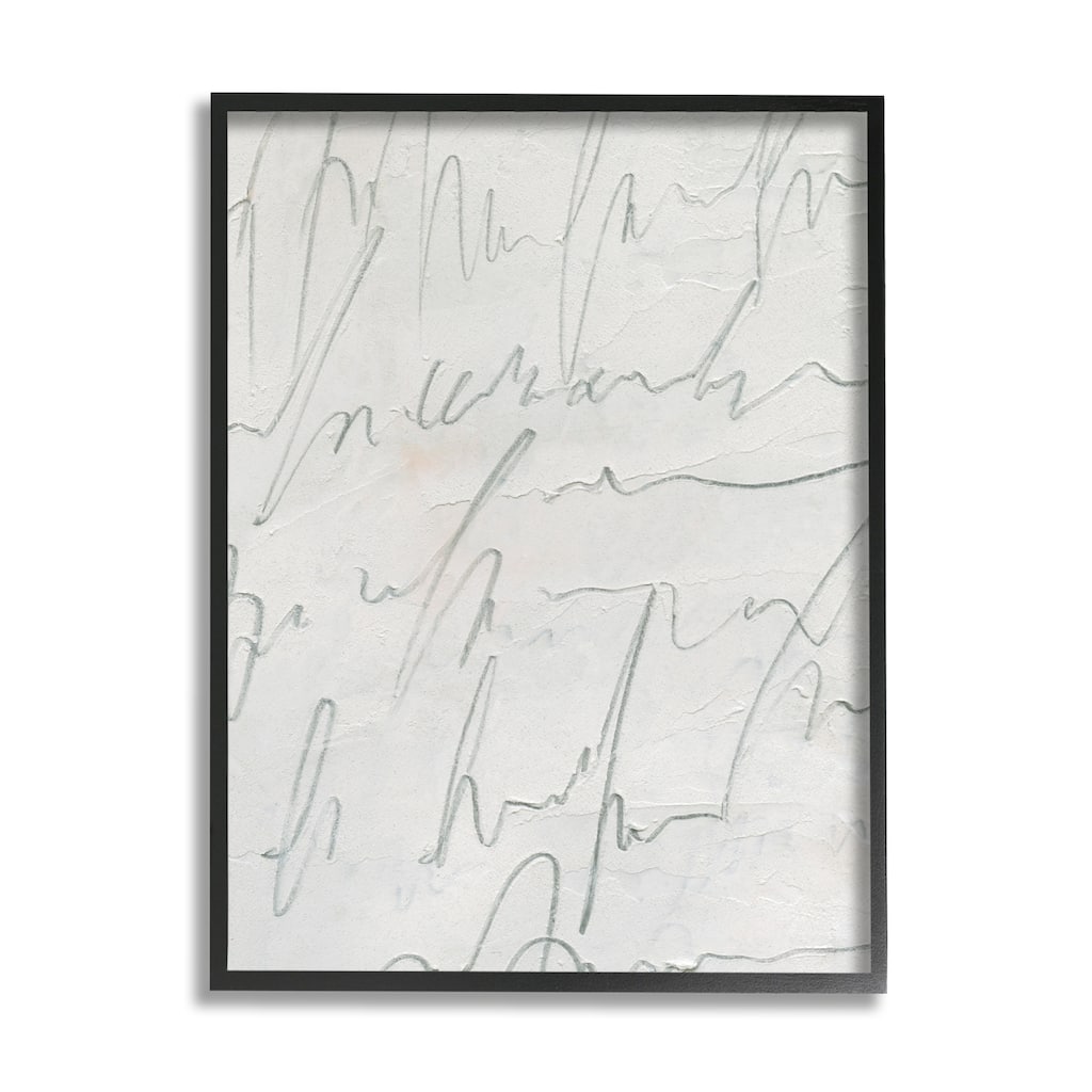 Stupell Contemporary Cursive Script Abstract Scribble Words Framed Wall Art, Design by Emma Caroline