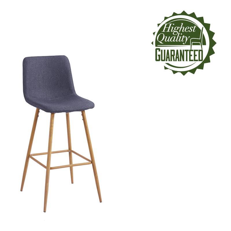 Porthos Home Eila Bar Stools Set of 2, Fabric Upholstery, Metal Legs