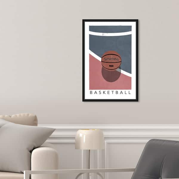 slide 2 of 30, Oliver Gal 'Orange Basketball' Sports Orange Wall Art Canvas 10 x 15 - Black