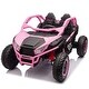 preview thumbnail 61 of 98, 24V Kids Electric UTV Ride-On Car  20in Seat Width, Bluetooth, MP3, LED Lights | For Children 3 Years and Up|Pink