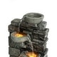 preview thumbnail 19 of 19, Teamson Home 28.5" Outdoor 4-Tier Stacked Stone Cascading Water Fountain with LED Lights