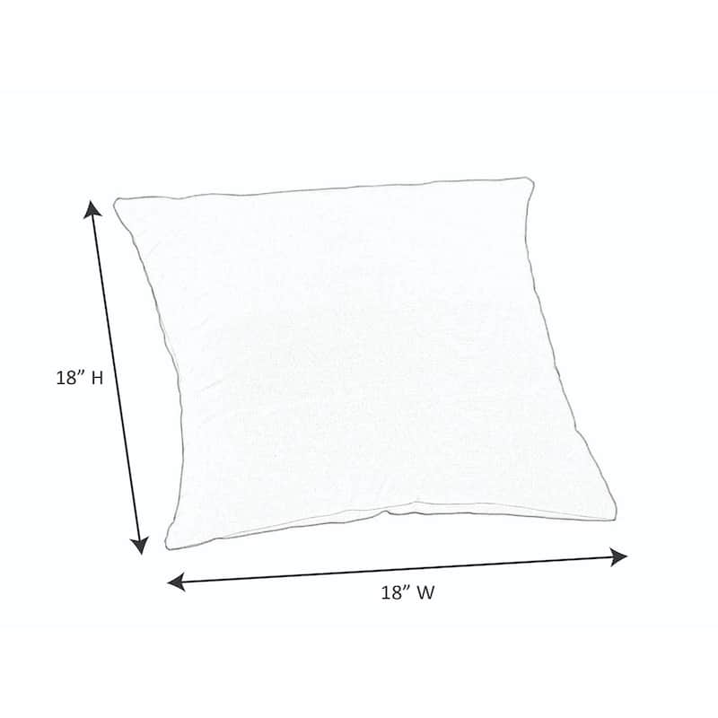 Sunbrella Solid Fabric 1-Piece Indoor/Outdoor Square Throw Pillow, 18"W x 18"L