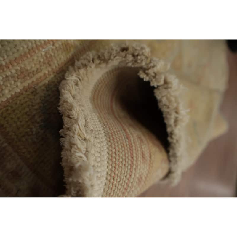 Hand Knotted Oriental 100% Wool Carpet Traditional Floral Navy Blue & Blues Ziegler Area Rug - 3' 1'' X 1' 10''