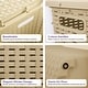 preview thumbnail 23 of 23, Superio Plastic Wicker Laundry Hamper with Lid Large Capacity - Capacity: 60l