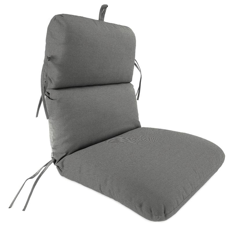 22" x 45" Outdoor Chair Cushion with Ties and Loop - 45'' L x 22'' W x 5'' H - SOLID STONE GRAY