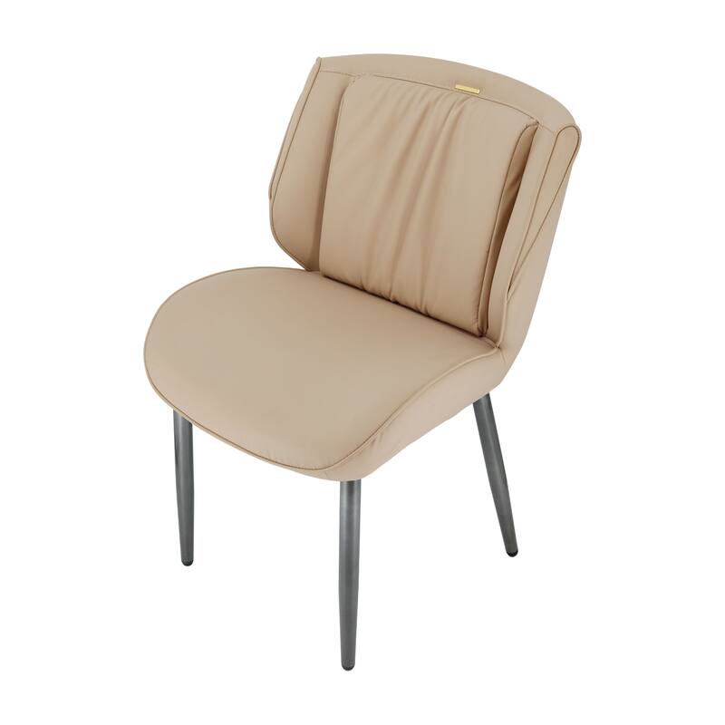 Upholstered Dining Chair Faux Leather Seat Side Chair