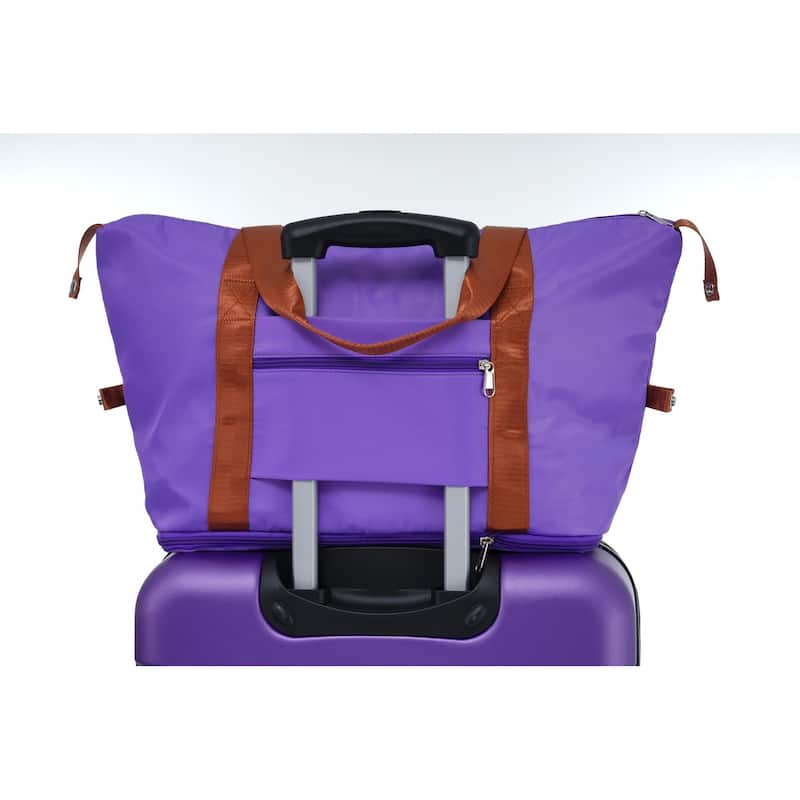 4-Piece Modern Luggage Sets, Lightweight Luggage with 360° Swivel Wheels and TSA Lock, for Boarding Travel, Purple