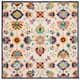 SAFAVIEH Handmade Aspen Argyroula Boho Tribal Wool Rug - 5' Square - Ivory/Blue