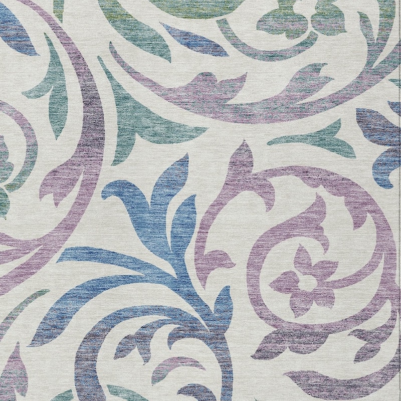 HomeRoots Floral Transitional Rectangle Outdoor Rug