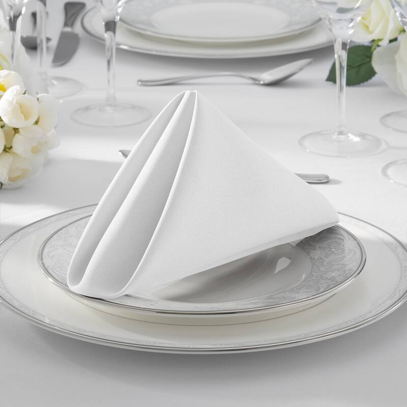 12 Pack 20 Inch Polyester Cloth Dinner Napkins for Party Restaurant