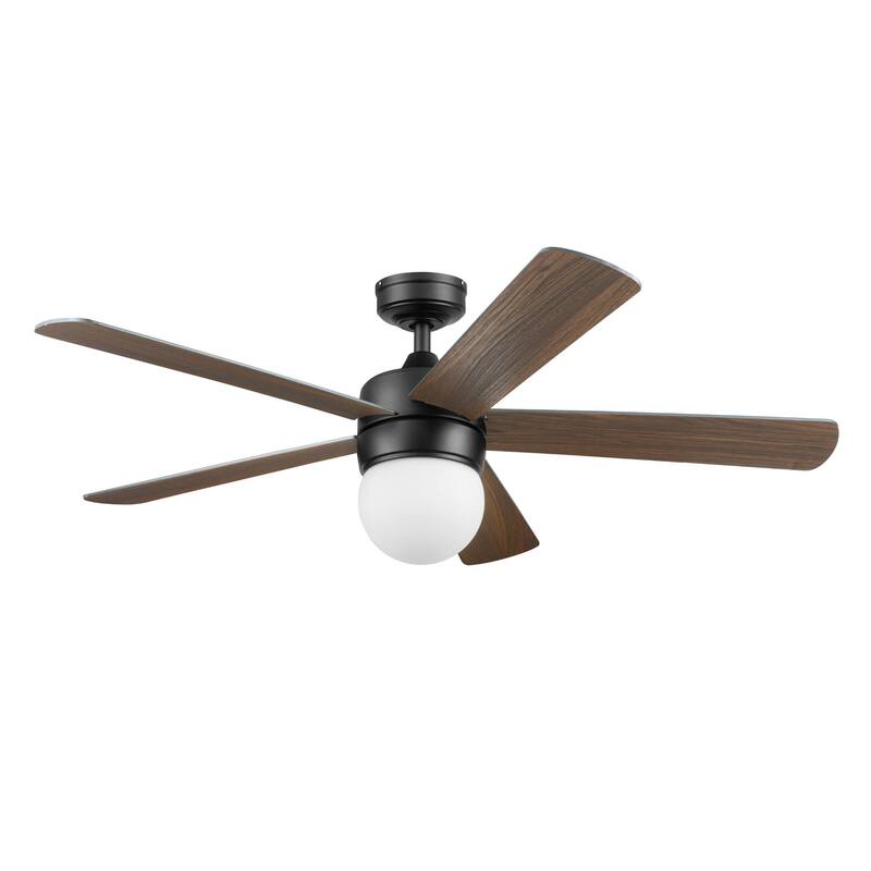 52" Prominence Home Ardrey Kell Modern Indoor LED Ceiling Fan with Light, Remote Control, Dual Mounting, Dual Finish Blades