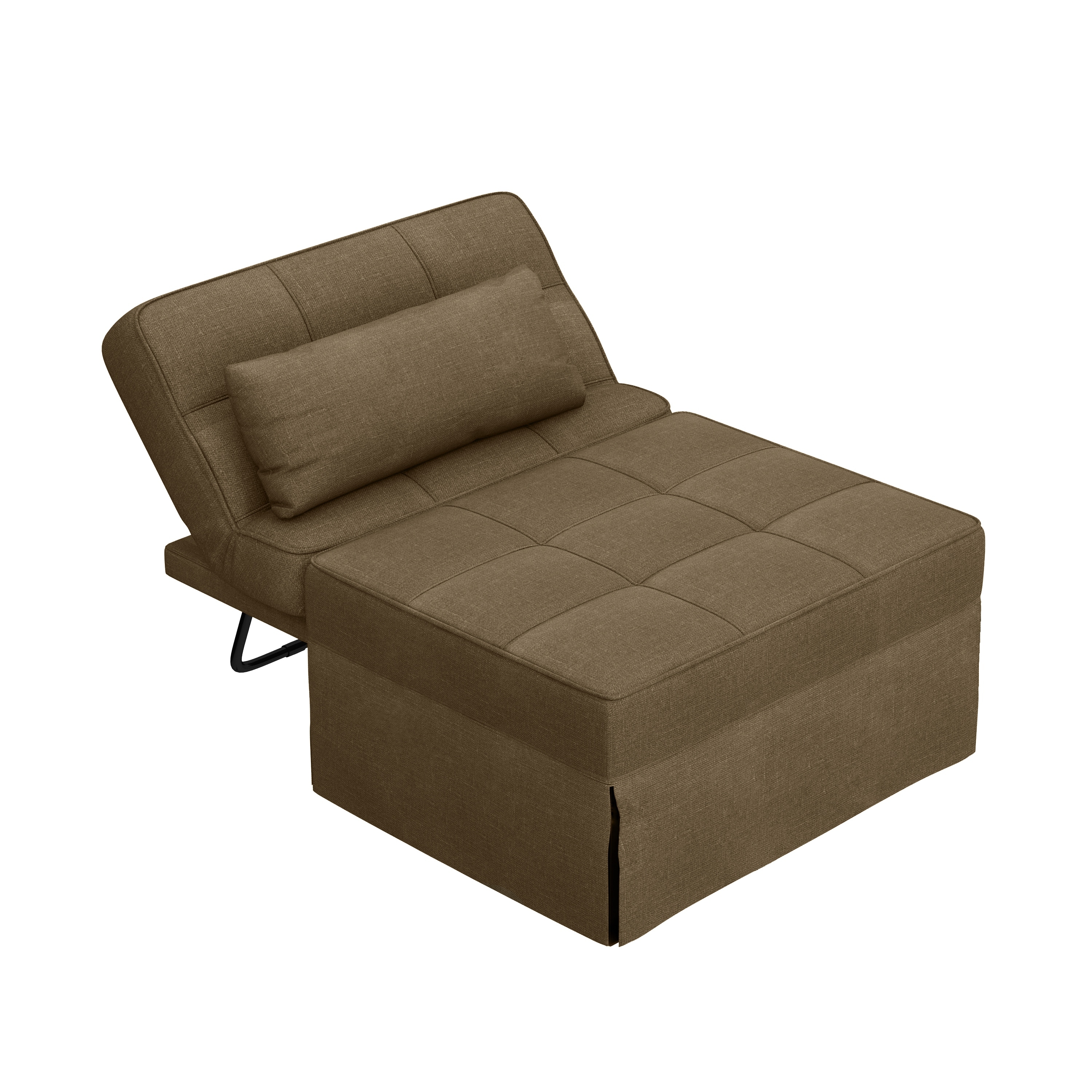 Single Sofa Bed Modern Upholstery Recliner Bed Ottoman for Living