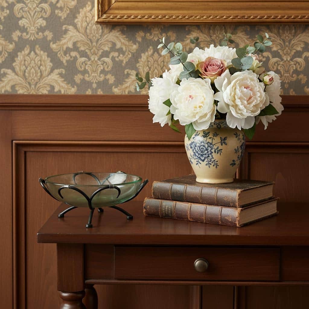 HomeRoots 13" Clear And Black Glass And Metal Round Decorative Bowl With Stand - 12.50 in. x 6.75 in. x 12.50 in.