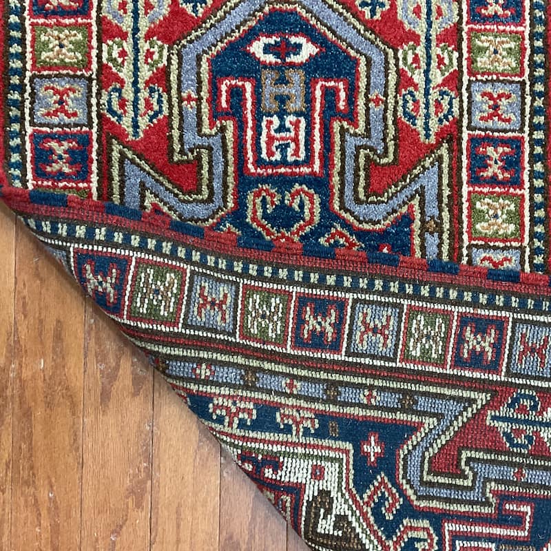 HERAT ORIENTAL Handmade Kazak Wool Rug - 2'2" x 4'1"